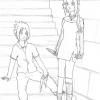 Sasuke to Sakura-chan, in the stairs