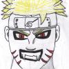 Portrait au couleur accentuer de Naruto Kyubi