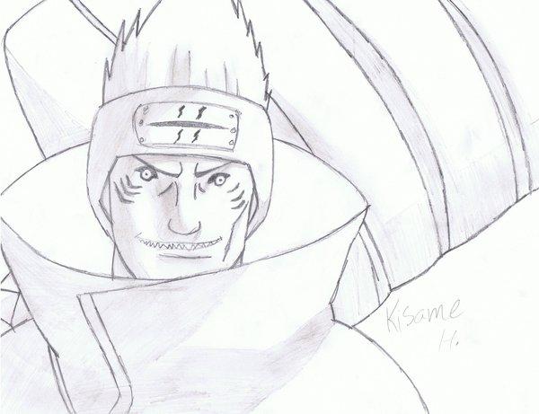 Kisame Coloring Naruto Hoshigaki Fanart Sketch Template Par Drawing Fois Me...