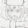 Naruto qui se transforme en démon renard