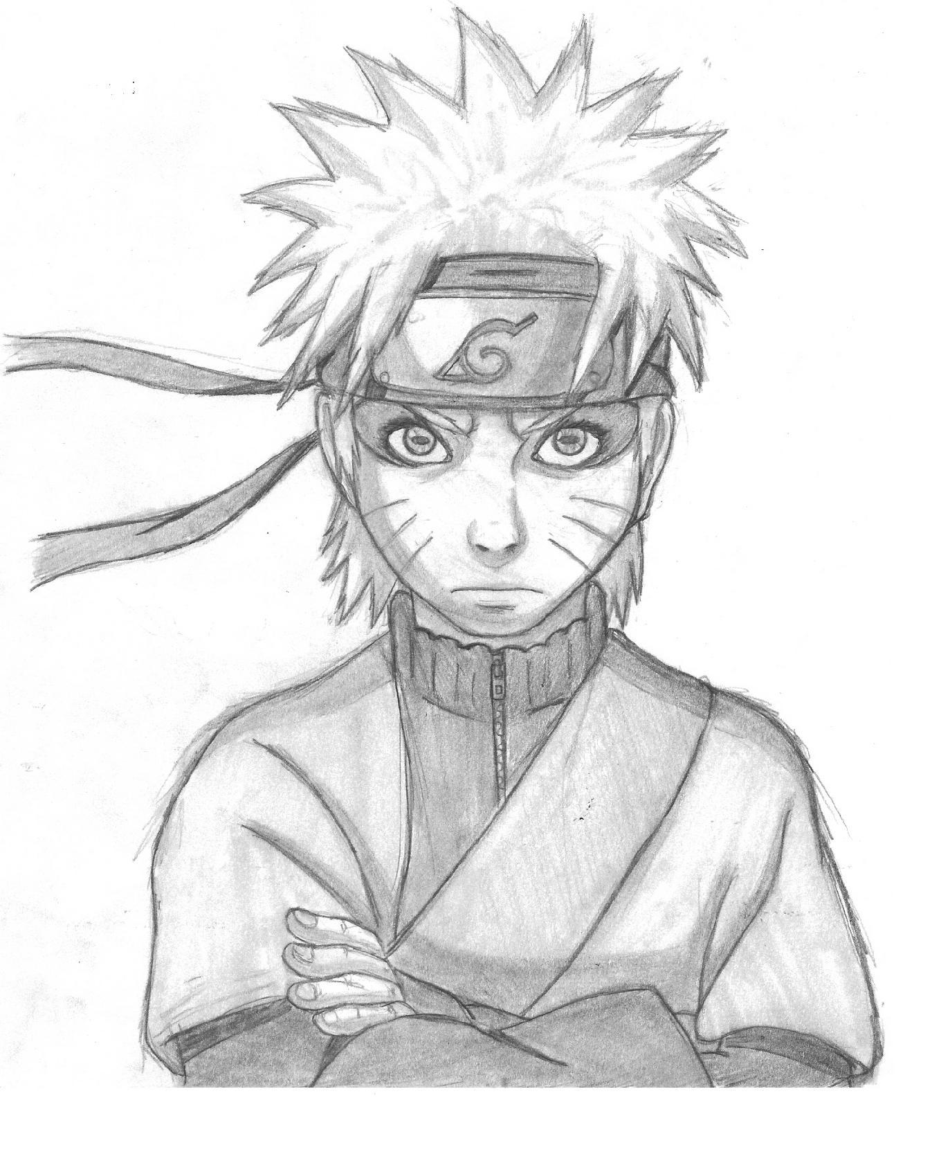 Download Dessin Naruto Mode Ermite Noir Et Blanc PNG