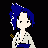 Sasuke fé avec paint sur ordi portable