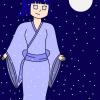 Hinata sous la lune enneig&eacute;e