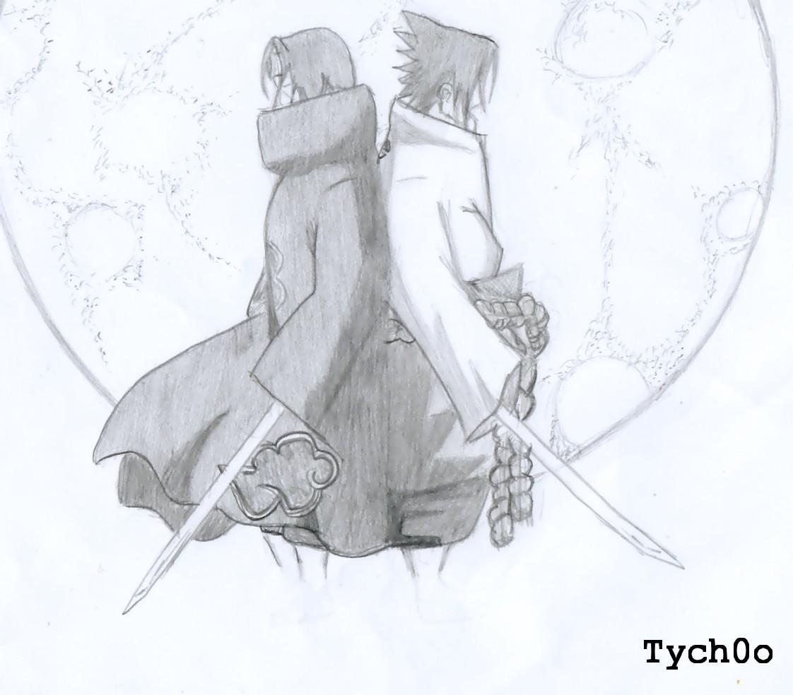 Fanart de Uchiwa Itachi, Uchiwa Sasuke par Tych0o