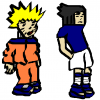 Naruto et Sasuke au pinceau de Paint